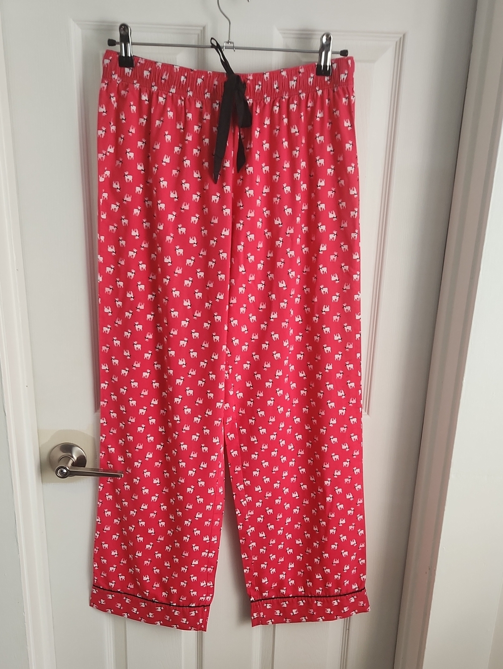 Victoria's Secret Red Pajama Pants with Reindeer Print